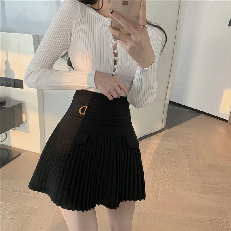 Pleated Skirts Sexy Casual Slim College