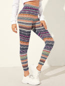 Geo Print Leggings - Shop Women's T-shirts, blouses, Leggings & Trousers online - Luwos