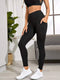 Wide Band Waist Sports Leggings With Phone Pocket - Shop Women's T-shirts, blouses, Leggings & Trousers online - Luwos