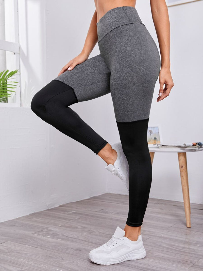 Two Tone Scrunch Butt Sports Leggings - Shop Women's T-shirts, blouses, Leggings & Trousers online - Luwos