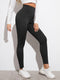 Wide Waistband Solid Leggings - Shop Women's T-shirts, blouses, Leggings & Trousers online - Luwos