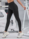 Solid Elastic Waist Sports Leggings - Shop Women's T-shirts, blouses, Leggings & Trousers online - Luwos