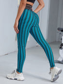 Textured Wideband Waist Sports Leggings - Shop Women's T-shirts, blouses, Leggings & Trousers online - Luwos