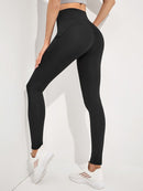 Wideband Waist Sports Leggings With Phone Pocket - Shop Women's T-shirts, blouses, Leggings & Trousers online - Luwos