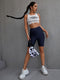 High Waist Solid Cycling Shorts - Shop Women's T-shirts, blouses, Leggings & Trousers online - Luwos