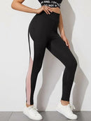 Leggings Color block Striped High-Rise Luwos - Shop Women's T-shirts, blouses, Leggings & Trousers online - Luwos