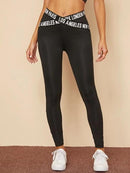 Sexy  Los Angeles Graphic Mesh Insert Leggings - Shop Women's T-shirts, blouses, Leggings & Trousers online - Luwos