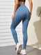 Solid Wideband Waist Sports Leggings Luwos - Shop Women's T-shirts, blouses, Leggings & Trousers online - Luwos