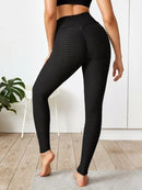 Textured High Waist Sports Leggings Luwos - Shop Women's T-shirts, blouses, Leggings & Trousers online - Luwos