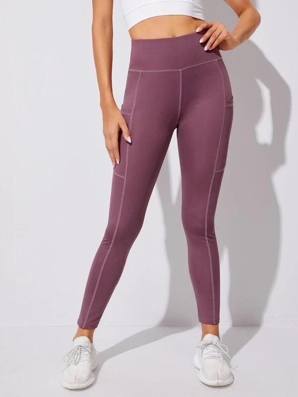 Topstitching Sports Leggings With Phone Pocket luwos - Shop Women's T-shirts, blouses, Leggings & Trousers online - Luwos