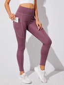 Topstitching Sports Leggings With Phone Pocket luwos - Shop Women's T-shirts, blouses, Leggings & Trousers online - Luwos