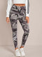 Wide Waistband Striped Side Camo Leggings luwos - Shop Women's T-shirts, blouses, Leggings & Trousers online - Luwos