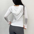 Long Sleeves Sexy Quick Dry Sport Hoodie Gym shirt Fitness - Shop Women's T-shirts, blouses, Leggings & Trousers online - Luwos