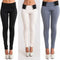 Women Sexy High Waist Solid Long Pants 2020 - Shop Women's T-shirts, blouses, Leggings & Trousers online - Luwos