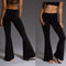 Luwos: Fashion Flare Pants Women High Elastic Wais - Shop Women's T-shirts, blouses, Leggings & Trousers online - Luwos