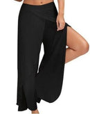 Yoga Pants High Waist Elastic Solid Black Dance Trousers Gym Fitness Sports - Shop Women's T-shirts, blouses, Leggings & Trousers online - Luwos
