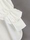 New women stand collar pleated puff sleeve casual white Blouse