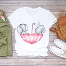 Women 2020 Summer  Flower Fashion Lady T-shirts - Shop Women's T-shirts, blouses, Leggings & Trousers online - Luwos