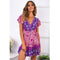 Women Boho Beach Dress Sleeveless Floral V Neck Summer Dresses - Shop Women's T-shirts, blouses, Leggings & Trousers online - Luwos