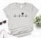 Wine Heartbeat Print T Shirt Women Short Sleeve O Neck Loose  2020 Summer - Shop Women's T-shirts, blouses, Leggings & Trousers online - Luwos