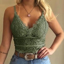 Eyelash Lace Strap Wrapped Chest Shirt Top New Underwear Ladies