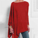 Women Irregular Solid Color T Shirt - Shop Women's T-shirts, blouses, Leggings & Trousers online - Luwos