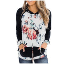 Sweatshirt Women Artistic Autumn Hood Flower Print - Shop Women's T-shirts, blouses, Leggings & Trousers online - Luwos
