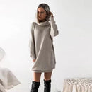 Luwos:  Sweater Dress Womens Long Sleeve Turtleneck Knitted Mini - Shop Women's T-shirts, blouses, Leggings & Trousers online - Luwos