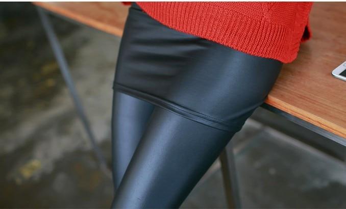 Luwos:Leather Skirt Leggings Women's Sexy Pencil Pants - Shop Women's T-shirts, blouses, Leggings & Trousers online - Luwos