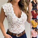 Sexy Camisole Crochet Lace Vest Casual Solid Color