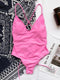 V Neck Female Swimwear One Piece Swimsuit - Shop Women's T-shirts, blouses, Leggings & Trousers online - Luwos