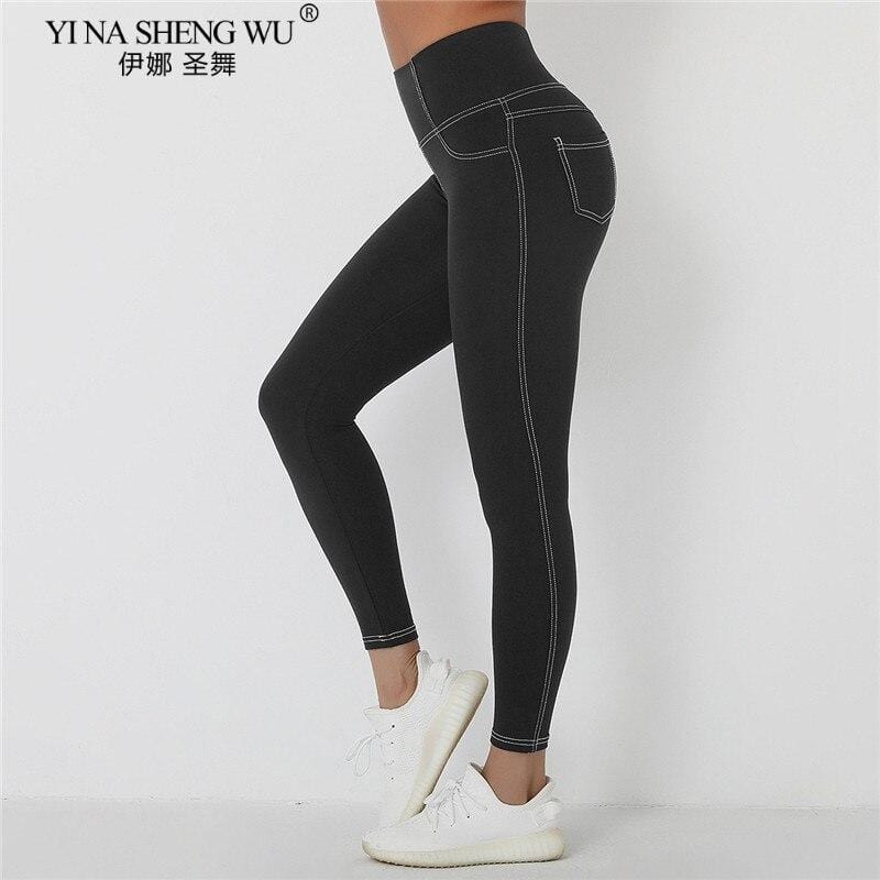Sexy Women Elastic Shaping Yoga Pants Fitness - Shop Women's T-shirts, blouses, Leggings & Trousers online - Luwos