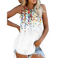 New Fashion Casual Loose Round Neck Printed Sleeveless T-Shirt