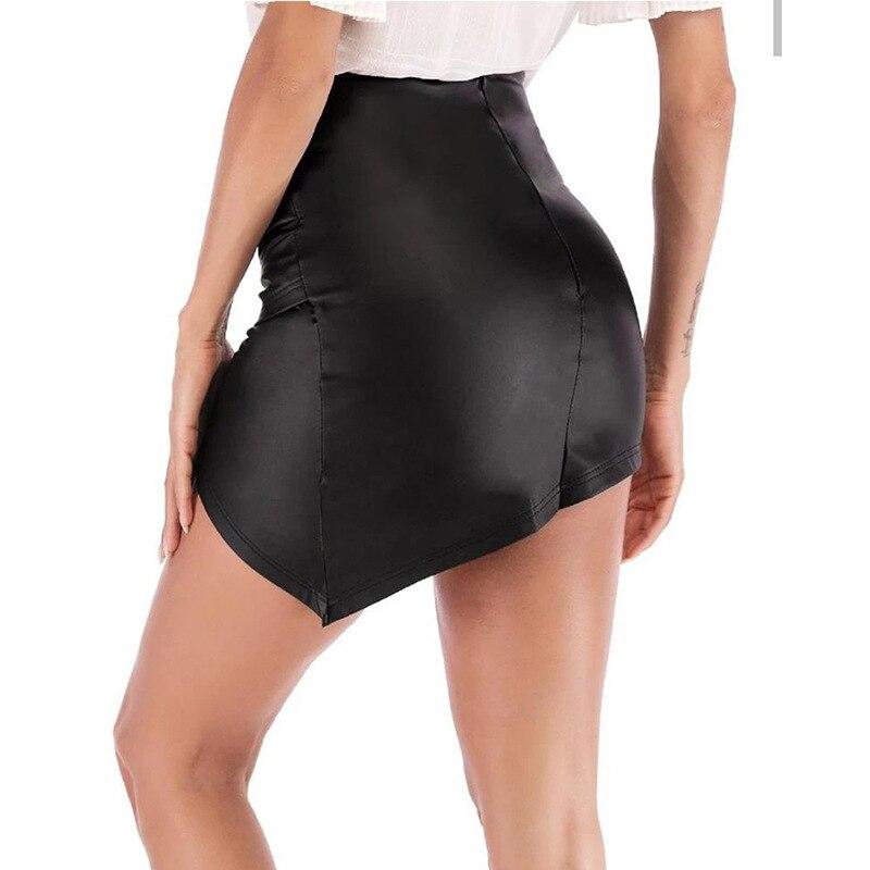 Black High Waist Slim Mini Skirt