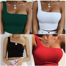 Sexy Cool Single One Shoulder Tank Tops