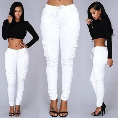 Elastic Sexy Skinny Pencil Jeans - Shop Women's T-shirts, blouses, Leggings & Trousers online - Luwos